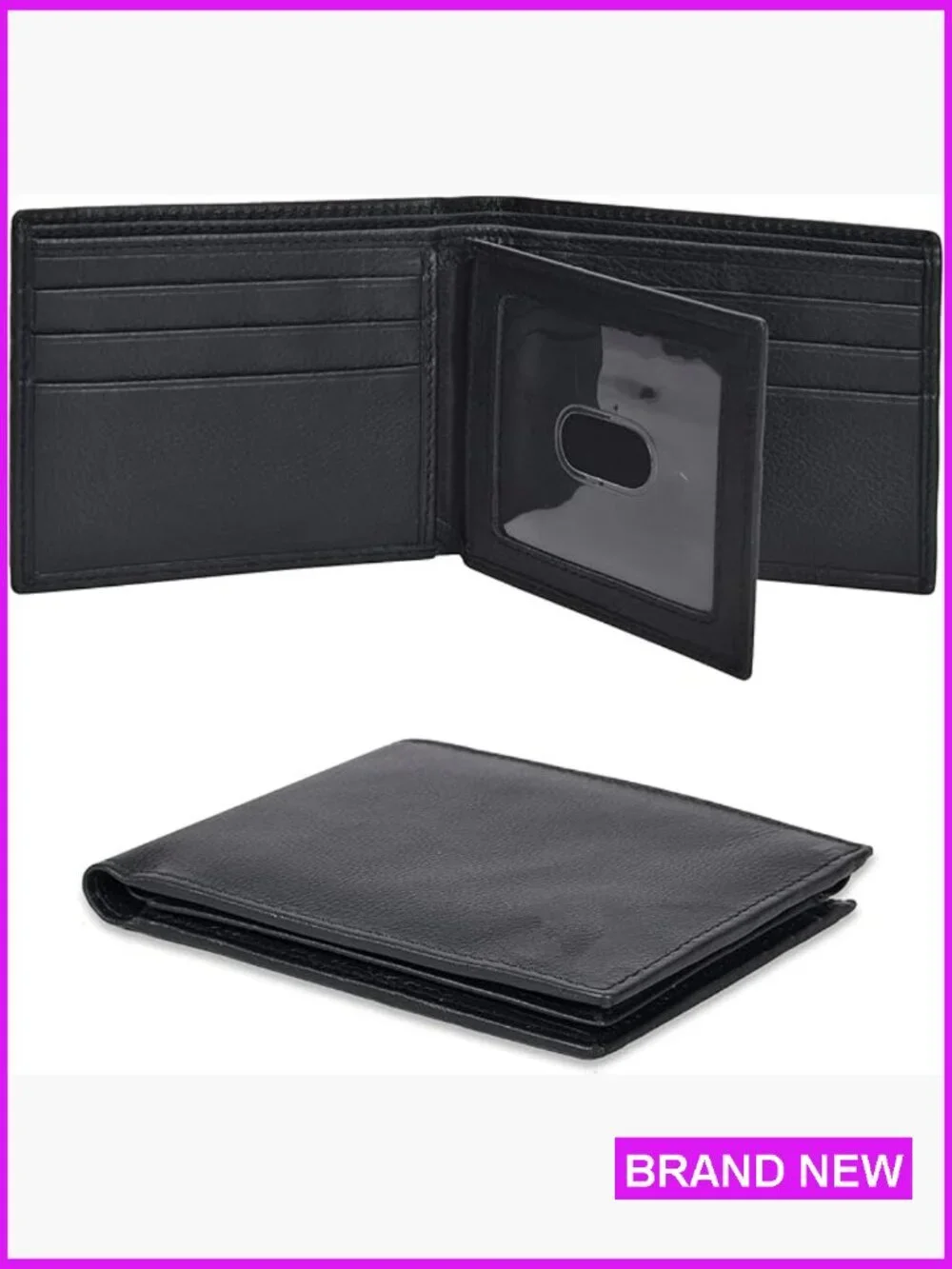 Slim Leather RFID Bifold Wallet Minimalist Front Pocket Classic Design